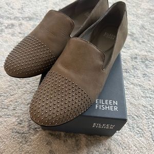 Eileen Fisher Ray Leather Studded Flats (new)